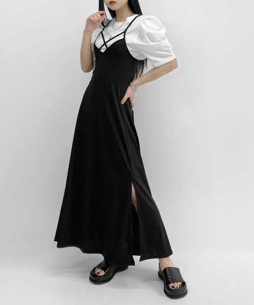 LVEU.（ラブユ.）の「Short sleeve puff T-shirt / ショートスリーブパフTシャツ（Tシャツ/カットソー・レディース・ホワイト/ブラック・FREE）」の11枚目の写真