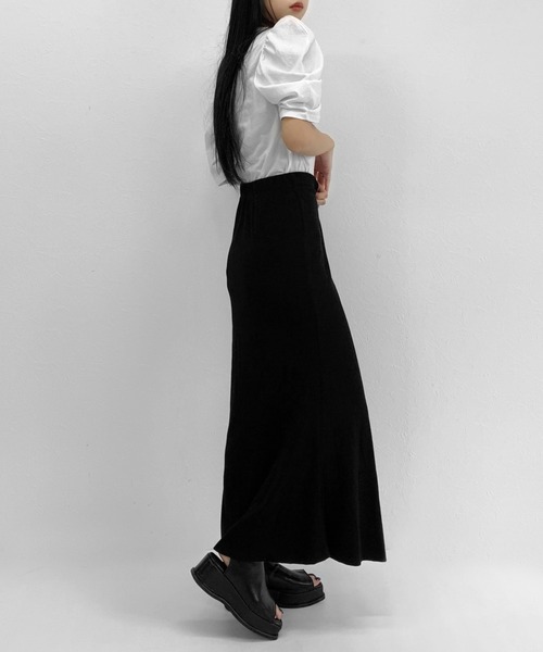 LVEU.（ラブユ.）の「Short sleeve puff T-shirt / ショートスリーブパフTシャツ（Tシャツ/カットソー・レディース・ホワイト/ブラック・FREE）」の14枚目の写真