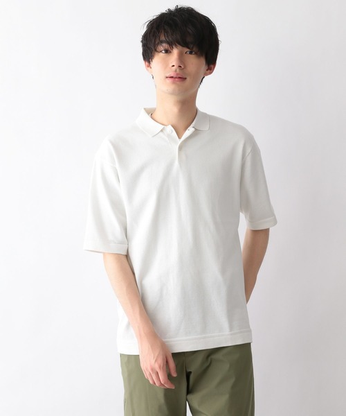 GLOBAL WORK(グローバルワーク)の「爽快リネンニットポロ/269534(その他トップス・メンズ・ネイビー/ホワイト・LARGE/MEDIUM)」の7枚目の写真