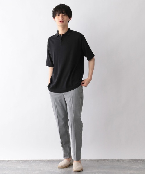 GLOBAL WORK(グローバルワーク)の「爽快リネンニットポロ/269534(その他トップス・メンズ・ネイビー/ホワイト・LARGE/MEDIUM)」の3枚目の写真