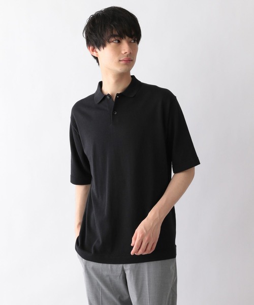 GLOBAL WORK(グローバルワーク)の「爽快リネンニットポロ/269534(その他トップス・メンズ・ネイビー/ホワイト・LARGE/MEDIUM)」の5枚目の写真