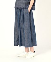 45R（フォーティファイブアール）の「綿麻ダンガリーのギャザー