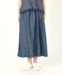 45R（フォーティファイブアール）の「綿麻ダンガリーのギャザー