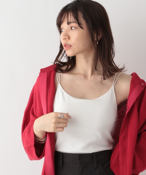 RAGEBLUE（レイジブルー）の「カップ付き/バックオープンキャミソール（キャミソール・レディース・ホワイト/ブラック/ピンク/キャメル/オフホワイト・FREE）」の2枚目の写真