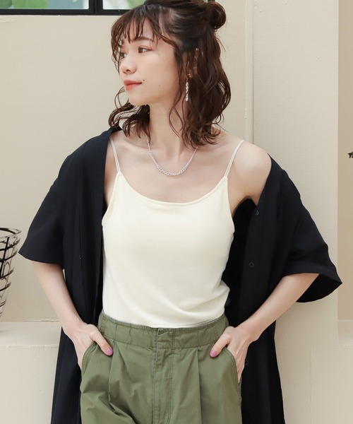 RAGEBLUE（レイジブルー）の「カップ付き/バックオープンキャミソール（キャミソール・レディース・ホワイト/ブラック/ピンク/キャメル/オフホワイト・FREE）」の3枚目の写真