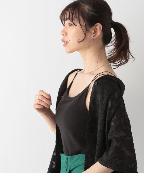 RAGEBLUE（レイジブルー）の「カップ付き/バックオープンキャミソール（キャミソール・レディース・ホワイト/ブラック/ピンク/キャメル/オフホワイト・FREE）」の16枚目の写真