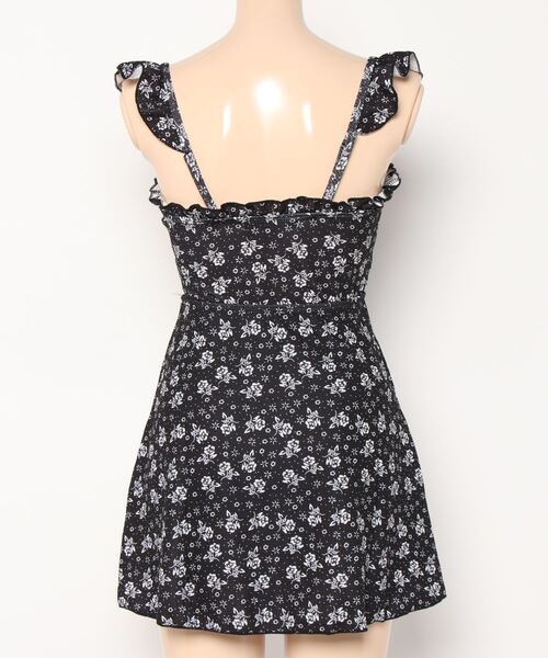 Jasmine Grandiflorum（ジャスミングランディフローラム）の「小花柄フレンチガーリースイムウェア 水着 (SS)（水着・レディース・ブラック・MEDIUM/LARGE/X-LARGE）」の3枚目の写真