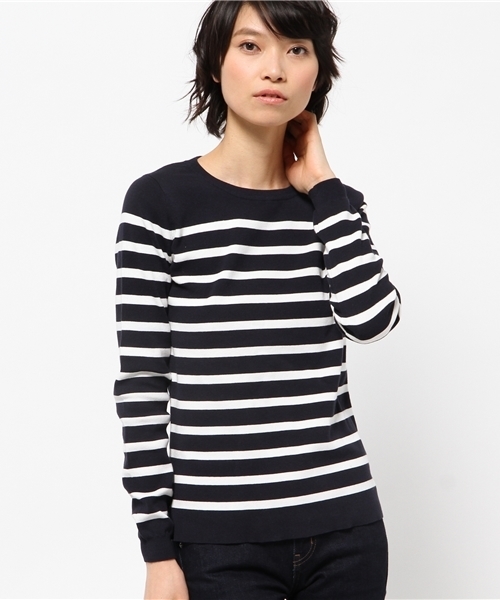 RIVE DROITE（リヴドロワ）の「コットン総針KN（ニット/セーター・レディース・アイボリー/グレー/ネイビー/オフホワイト・FREE）」の12枚目の写真