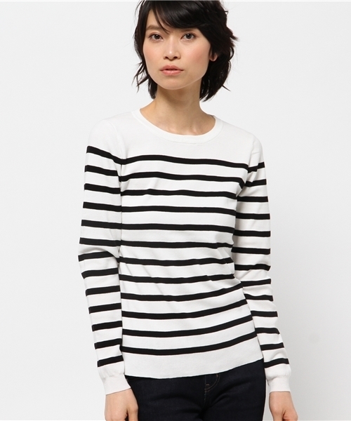 RIVE DROITE（リヴドロワ）の「コットン総針KN（ニット/セーター・レディース・アイボリー/グレー/ネイビー/オフホワイト・FREE）」の13枚目の写真