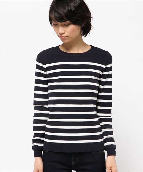 RIVE DROITE（リヴドロワ）の「コットン総針KN（ニット/セーター・レディース・アイボリー/グレー/ネイビー/オフホワイト・FREE）」の5枚目の写真