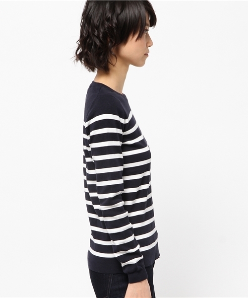 RIVE DROITE（リヴドロワ）の「コットン総針KN（ニット/セーター・レディース・アイボリー/グレー/ネイビー/オフホワイト・FREE）」の6枚目の写真