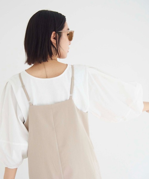 Doux archives（ドゥアルシーヴ）の「2点セット［ｗｅｂ限定］キャミワンピース×ボリュームスリーブＰＯセット（ワンピース・レディース・カーキ/ブラック/ベージュ・FREE）」の20枚目の写真