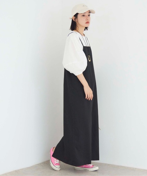 Doux archives（ドゥアルシーヴ）の「2点セット［ｗｅｂ限定］キャミワンピース×ボリュームスリーブＰＯセット（ワンピース・レディース・カーキ/ブラック/ベージュ・FREE）」の7枚目の写真