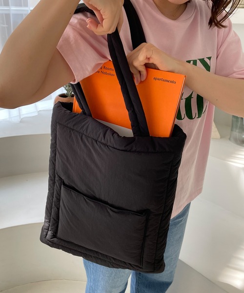 LOWRYS FARM（ローリーズファーム）の「ナカワタトートＢＡＧ　122768（ショルダーバッグ・レディース・ブラック/ピンク・FREE）」の2枚目の写真