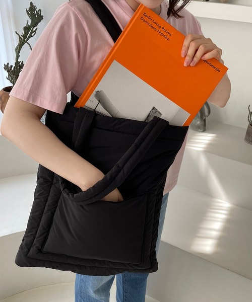 LOWRYS FARM（ローリーズファーム）の「ナカワタトートＢＡＧ　122768（ショルダーバッグ・レディース・ブラック/ピンク・FREE）」の5枚目の写真