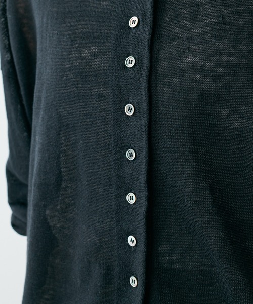 PUAL CE CIN（ピュアルセシン）の「フランダースリネンカーディガン（カーディガン/ボレロ・レディース・ブラック/ナチュラル/グリーン/ブルー/ピンク・FREE）」の18枚目の写真