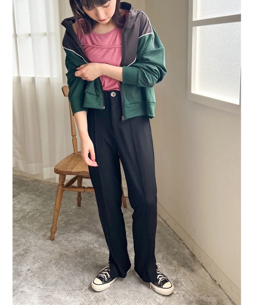 JUMELLE（ジュメロ）の「ストレッチカラーパンツ（スラックス・レディース・ブラック/グリーン/ピンク・SMALL/MEDIUM）」の6枚目の写真