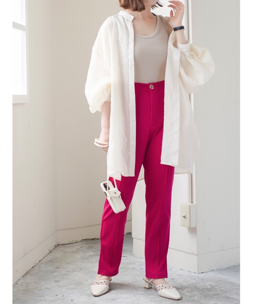 JUMELLE（ジュメロ）の「ストレッチカラーパンツ（スラックス・レディース・ブラック/グリーン/ピンク・SMALL/MEDIUM）」の14枚目の写真