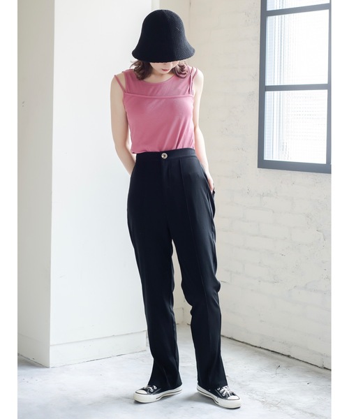 JUMELLE（ジュメロ）の「ストレッチカラーパンツ（スラックス・レディース・ブラック/グリーン/ピンク・SMALL/MEDIUM）」の15枚目の写真