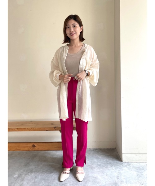 JUMELLE（ジュメロ）の「ストレッチカラーパンツ（スラックス・レディース・ブラック/グリーン/ピンク・SMALL/MEDIUM）」の22枚目の写真