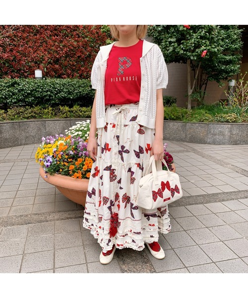 PINK HOUSE(ピンクハウス)の「Pロゴアップリケ付きカットソー(Tシャツ/カットソー・レディース・ネイビー/レッド/オフホワイト/ブラック・MEDIUM/LARGE)」の13枚目の写真