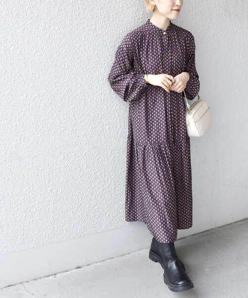 ♡シップスエニィ　ロングスリーブワンピース SHIPS any（シップス エニィ）の「SHIPS any:〈ウォッシャブル〉ロウ