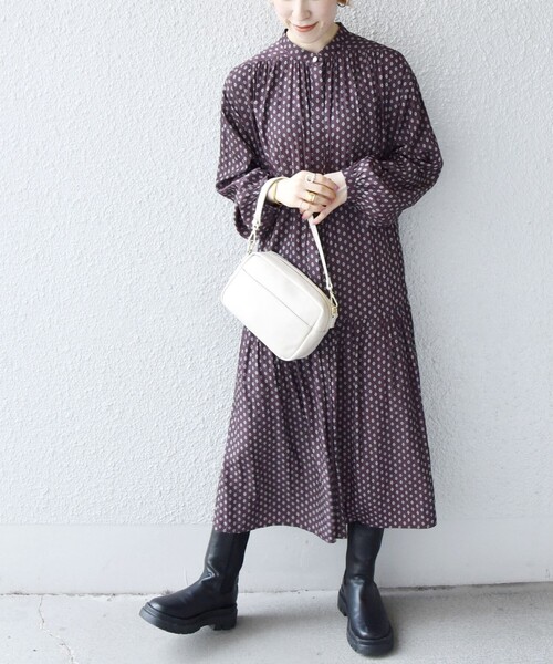 ♡シップスエニィ　ロングスリーブワンピース SHIPS any（シップス エニィ）の「SHIPS any:〈ウォッシャブル〉ロウ