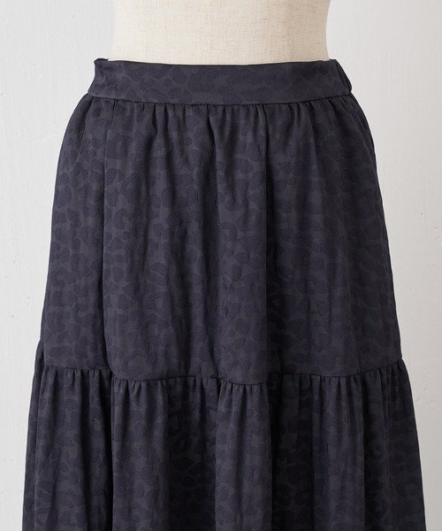 BEARDSLEY ビアズリー レオパードティアードスカート