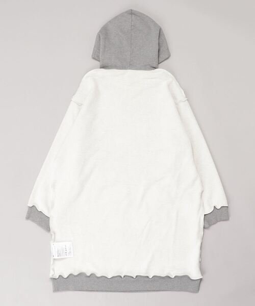 TATRAS(タトラス)の「MM6 Maison Margiela (エムエムシックス メゾンマルジェラ)Jersey LONG HOODIE(パーカー・レディース・グレー・S)」の4枚目の写真