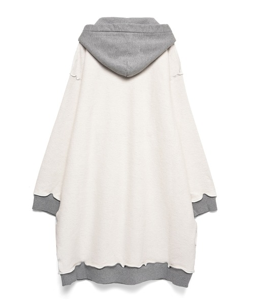 TATRAS(タトラス)の「MM6 Maison Margiela (エムエムシックス メゾンマルジェラ)Jersey LONG HOODIE(パーカー・レディース・グレー・S)」の2枚目の写真