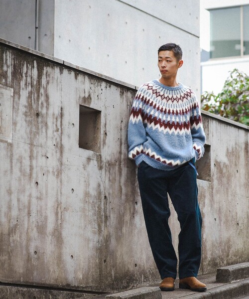 BEAMS(ビームス)の「BEAMS / シャギー ノルディック ニット(ニット/セーター・メンズ・ブラック/ブラウン/サックスブルー・M/L/S/XL)」の10枚目の写真