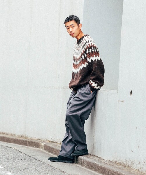 BEAMS(ビームス)の「BEAMS / シャギー ノルディック ニット(ニット/セーター・メンズ・ブラック/ブラウン/サックスブルー・M/L/S/XL)」の17枚目の写真