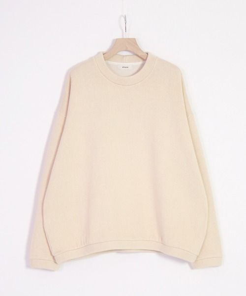 [ alvana ] Wool Rib Knit C.N P/O / ウールリブニット　クルーネックプルオーバー