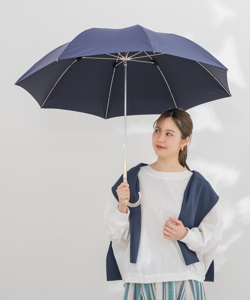 nifty colors(ニフティーカラーズ)の「【KATHARINE ROSS】nifty colors 超撥水 新感覚の撥水力ピーチドロップ長雨傘 60cm(長傘・レディース・ブラック/ネイビー/グレー/ピンク/グリーン/アイボリー・MEDIUM)」の5枚目の写真