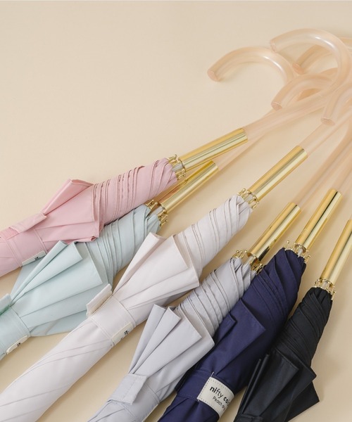 nifty colors(ニフティーカラーズ)の「【KATHARINE ROSS】nifty colors 超撥水 新感覚の撥水力ピーチドロップ長雨傘 60cm(長傘・レディース・ブラック/ネイビー/グレー/ピンク/グリーン/アイボリー・MEDIUM)」の13枚目の写真