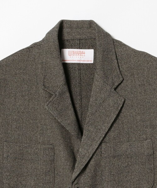 B:MING by BEAMS(ビーミングバイビームス)の「UNIVERSAL OVERALL × B:MING by BEAMS / 別注 CITY DWELLERS ウールライク ジャケット (セットアップ対応)(セットアップ・メンズ・グレー/インディゴブルー・MEDIUM/LARGE)」の3枚目の写真