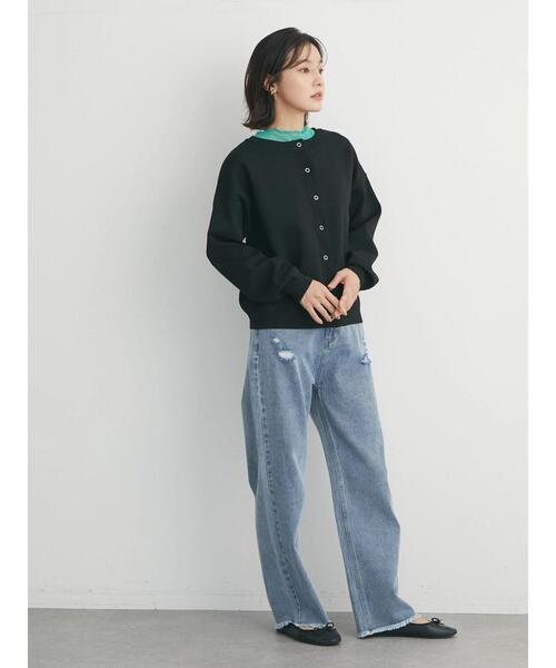 Green　Parks（グリーンパークス）の「・ELENCARE DUE ダメージセミワイドデニム（デニムパンツ・レディース・サックスブルー/ブルー・M/L）」の22枚目の写真