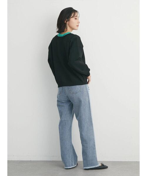 Green　Parks（グリーンパークス）の「・ELENCARE DUE ダメージセミワイドデニム（デニムパンツ・レディース・サックスブルー/ブルー・M/L）」の13枚目の写真