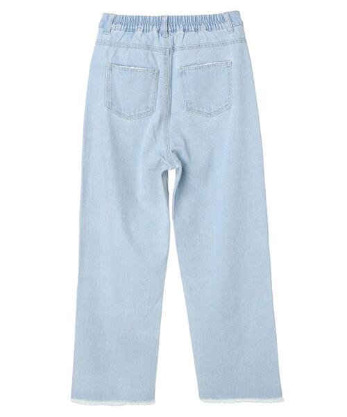 Green　Parks（グリーンパークス）の「・ELENCARE DUE ダメージセミワイドデニム（デニムパンツ・レディース・サックスブルー/ブルー・M/L）」の20枚目の写真