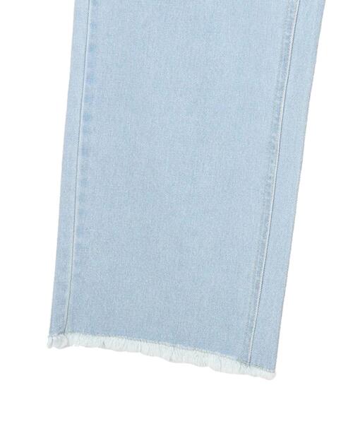 Green　Parks（グリーンパークス）の「・ELENCARE DUE ダメージセミワイドデニム（デニムパンツ・レディース・サックスブルー/ブルー・M/L）」の8枚目の写真