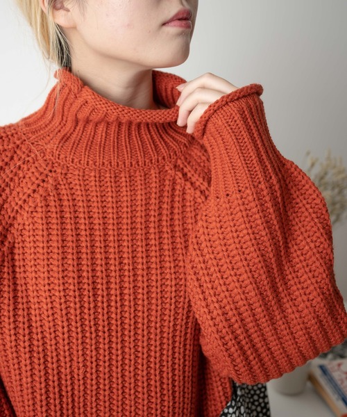 WEGO（ウィゴー）の「WEGO/チャンキータートルBIGセーター（ニット/セーター・レディース・イエロー/ブラック/オレンジ/ライトブラウン/ホワイト・FREE）」の19枚目の写真