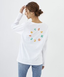 【OP:オーピー】レディースポケット付きロングTシャツ