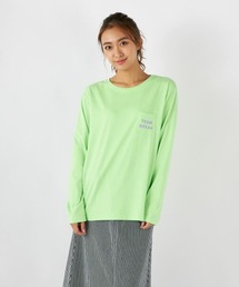 【OP:オーピー】レディースポケット付きロングTシャツ
