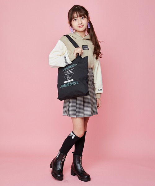JENNI love（ジェニィラブ）の「デイリートートバッグ（トートバッグ・キッズ・ブラック/ラベンダー/イエロー/ミント・F）」の6枚目の写真