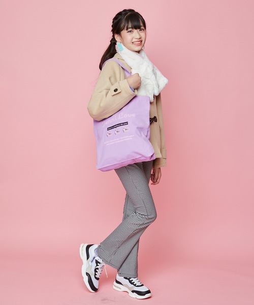 JENNI love（ジェニィラブ）の「デイリートートバッグ（トートバッグ・キッズ・ブラック/ラベンダー/イエロー/ミント・F）」の8枚目の写真