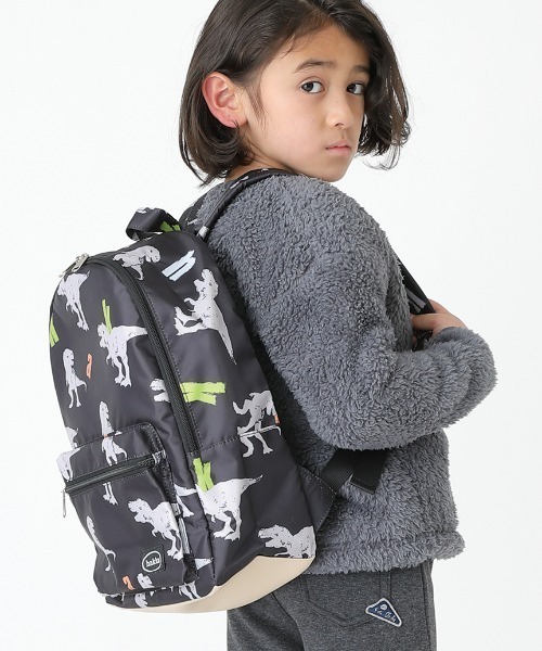 HAKKA KIDS（ハッカキッズ）の「オリジナルダイナソープリントリュック（バックパック/リュック・キッズ・ブラック/グレー/ネイビー・M）」の5枚目の写真