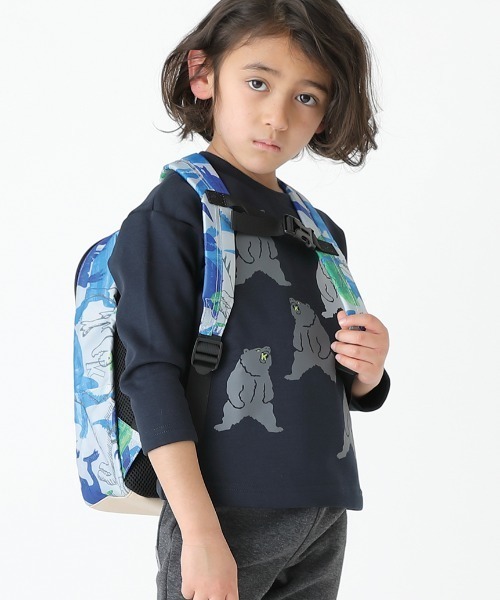 HAKKA KIDS（ハッカキッズ）の「オリジナルダイナソープリントリュック（バックパック/リュック・キッズ・ブラック/グレー/ネイビー・M）」の9枚目の写真