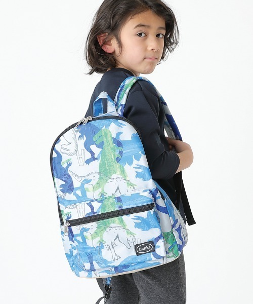 HAKKA KIDS（ハッカキッズ）の「オリジナルダイナソープリントリュック（バックパック/リュック・キッズ・ブラック/グレー/ネイビー・M）」の8枚目の写真