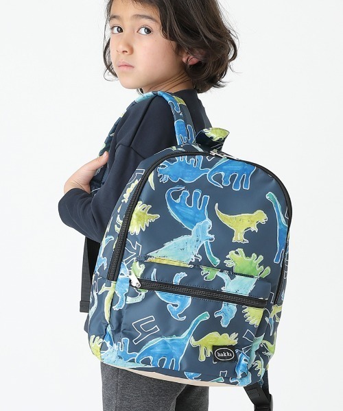 HAKKA KIDS（ハッカキッズ）の「オリジナルダイナソープリントリュック（バックパック/リュック・キッズ・ブラック/グレー/ネイビー・M）」の11枚目の写真