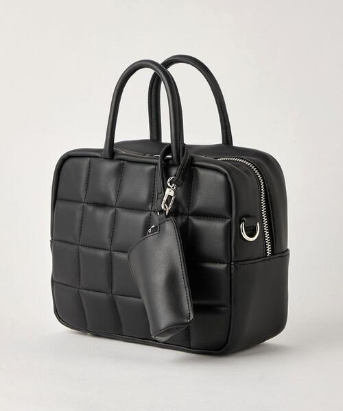 green label relaxing(グリーンレーベルリラクシング)の「PADDED BOX 2WAY バッグ(ショルダーバッグ・レディース・ホワイト/ブラック・FREE)」の5枚目の写真